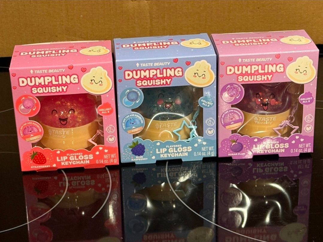 Dumpling lipgloss keychain
